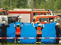 Schwerer Unfall mit Reisebus Lohmar Donrather Dreieck P257